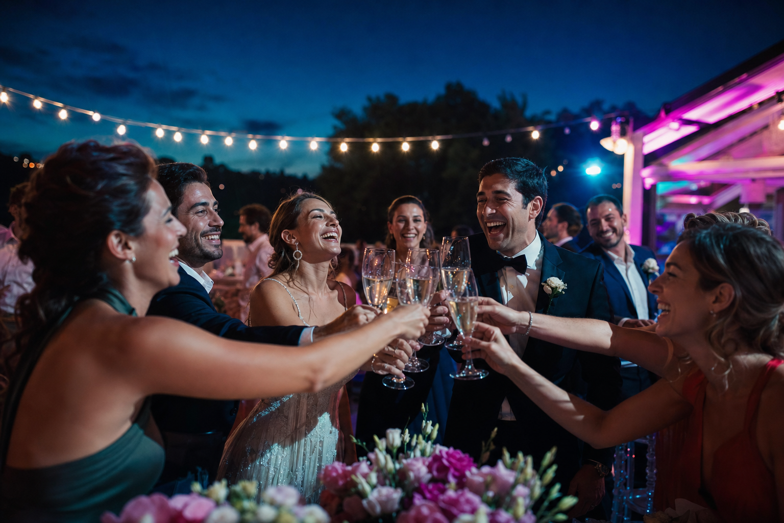 Casal em momento de celebração